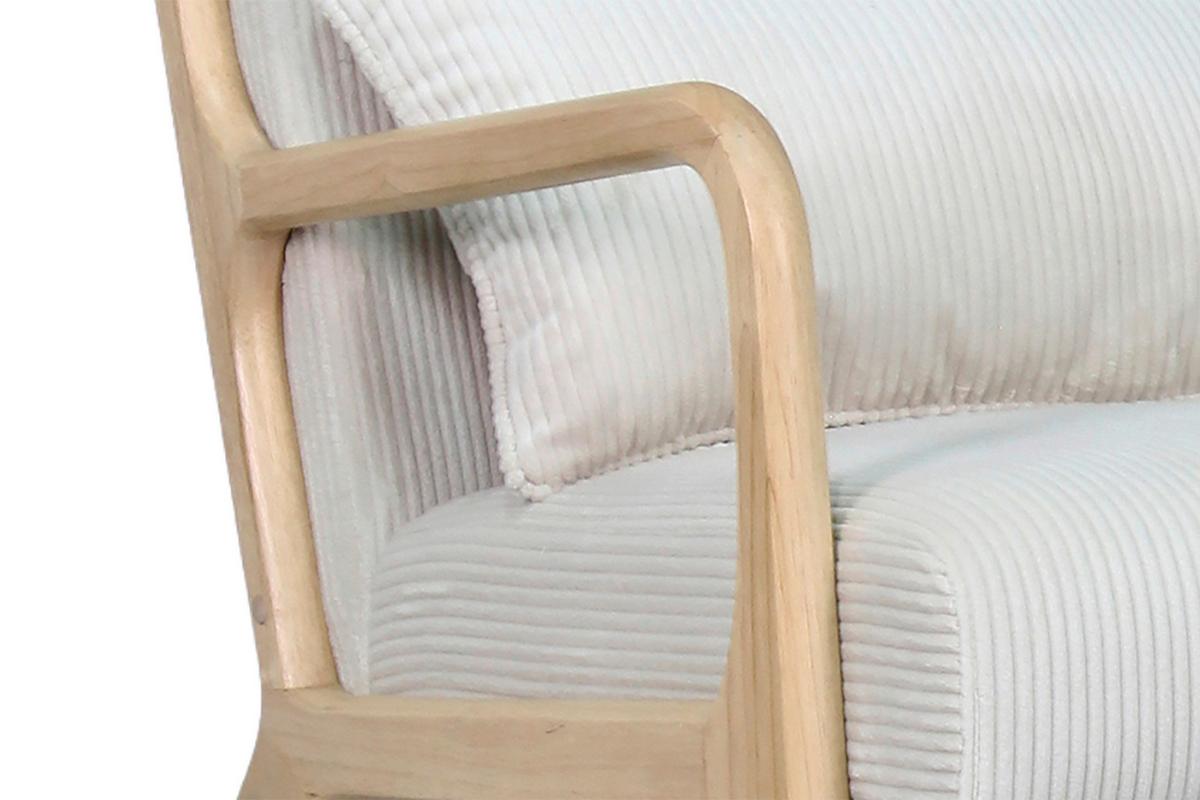 Sessel Nohr Elfenbeinfarben B: 65 cm - Elfenbein/Braun, Basics, Holz/Textil (65/81/76cm) - MID.YOU