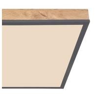 LED-Deckenleuchte Doro L: 45 cm mit Fernbedienung - Opal/Graphitfarben, Basics, Kunststoff/Metall (45/45/7,6cm) - Globo
