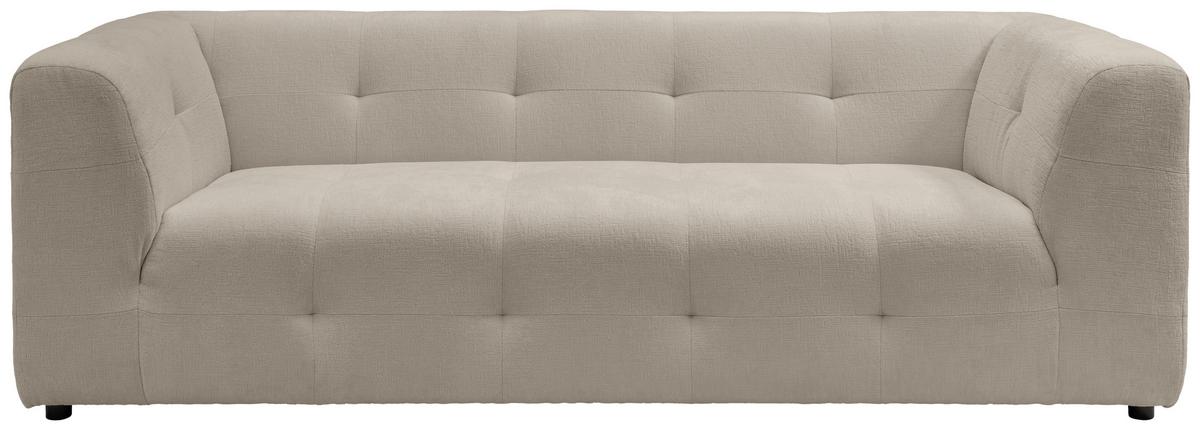 2,5-Sitzer Velice, Taupe B: 218 cm - Taupe/Schwarz, Design, Textil (218/72/95cm) - Livetastic