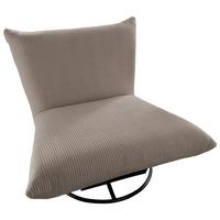 Relaxsessel Cremona Stoffbezug Graubraun - Graubraun/Schwarz, Design, Textil (100/78/96cm) - Livetastic