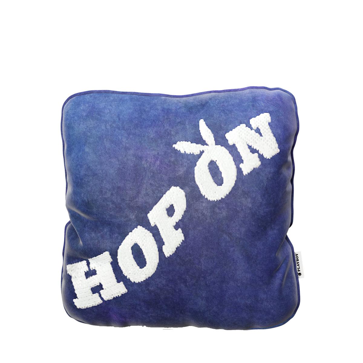 Zierkissen Hop On 40x40 Cm Synthetikfaser Blau - Blau, Basics, Textil (40/40cm) - Playboy