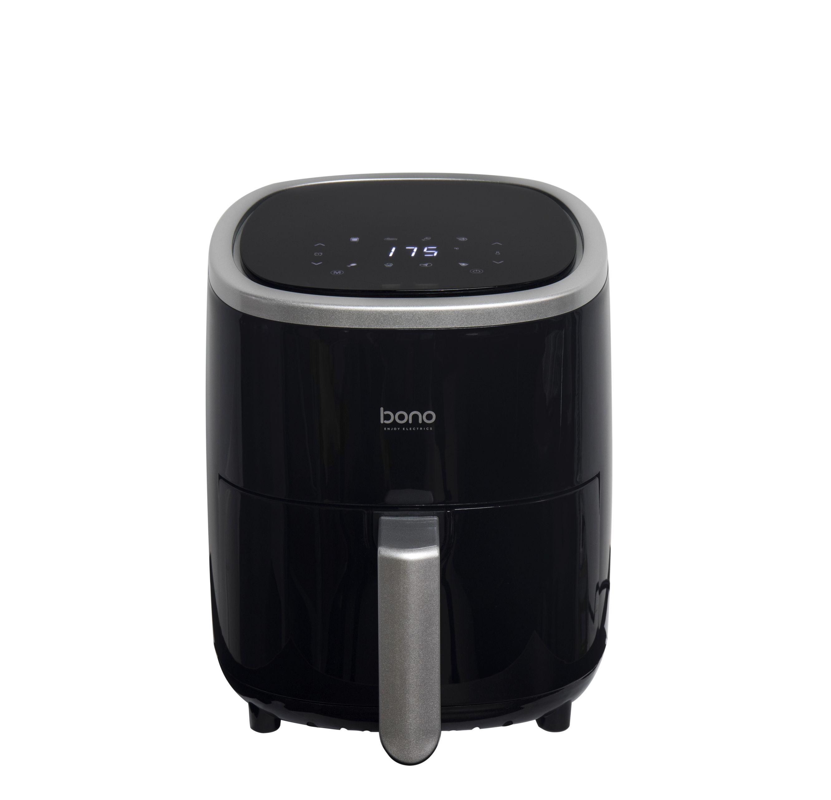 Heißluftfritteuse Julia 3,5 L Schwarz, Timer - Schwarz, MODERN, Kunststoff (32,2ml) - Bono
