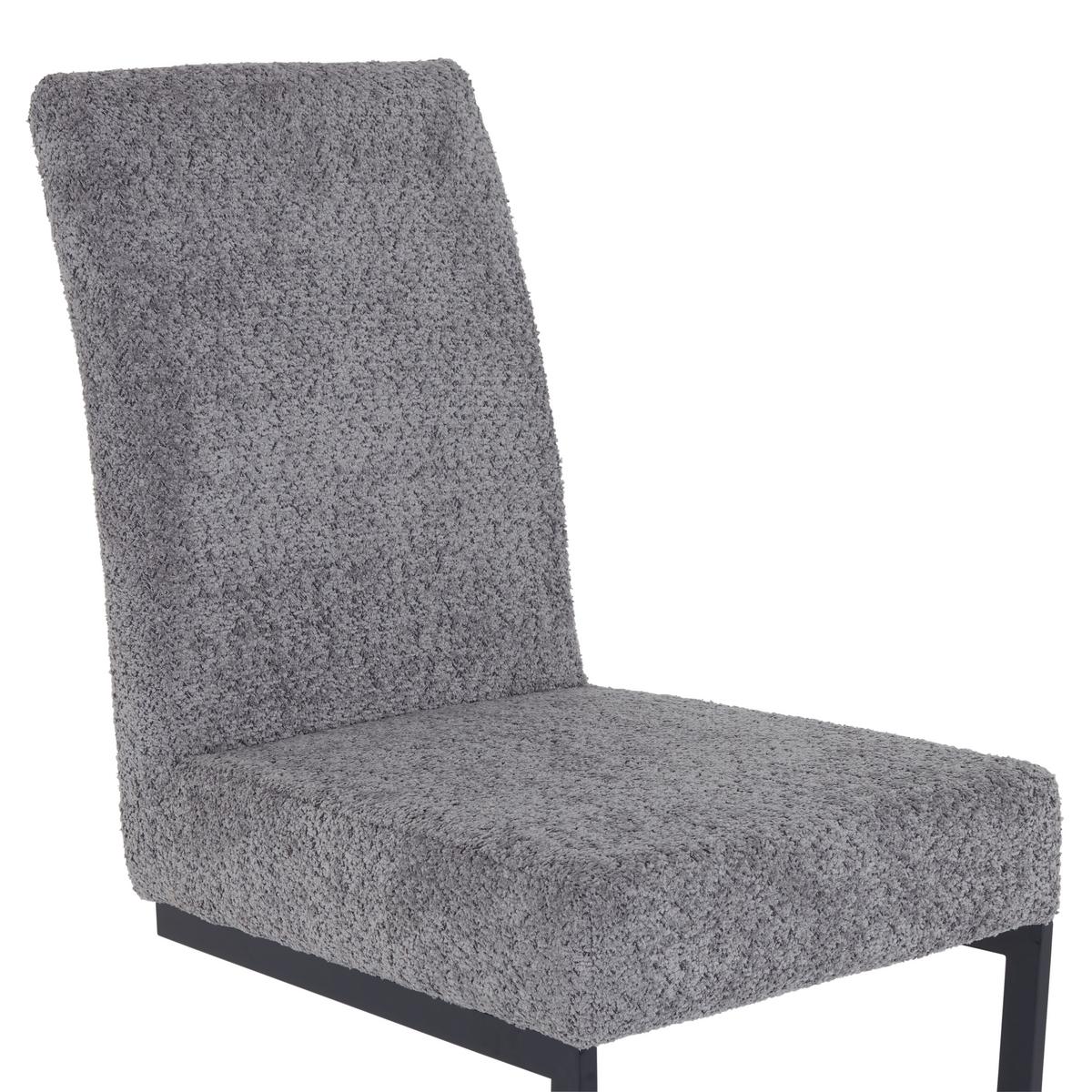 Schwingstuhl Tampa Grau Gepolstert - Schwarz/Grau, MODERN, Textil/Metall (46/95/64cm) - MID.YOU