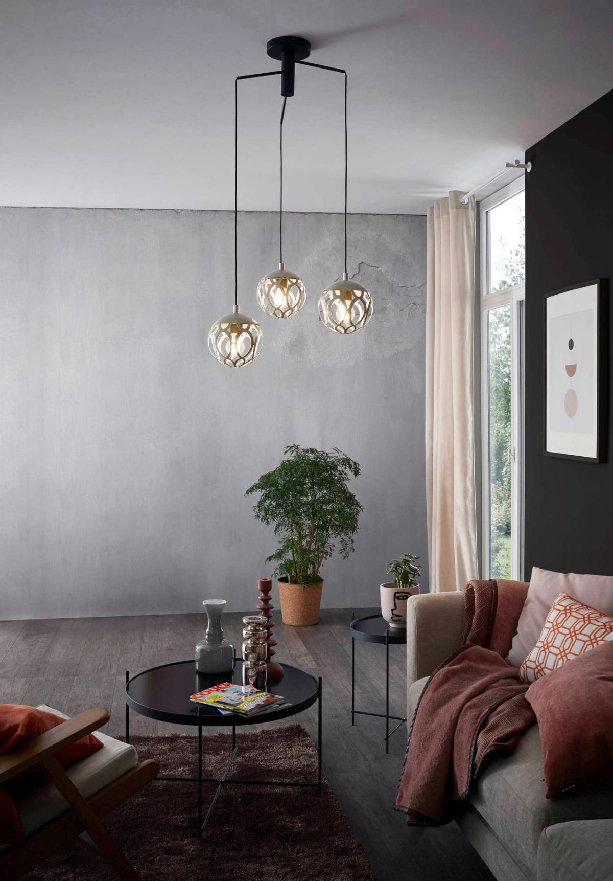 Hängeleuchte 99073* Mirtazza - Champagner/Schwarz, KONVENTIONELL, Metall (59/110cm) - Eglo