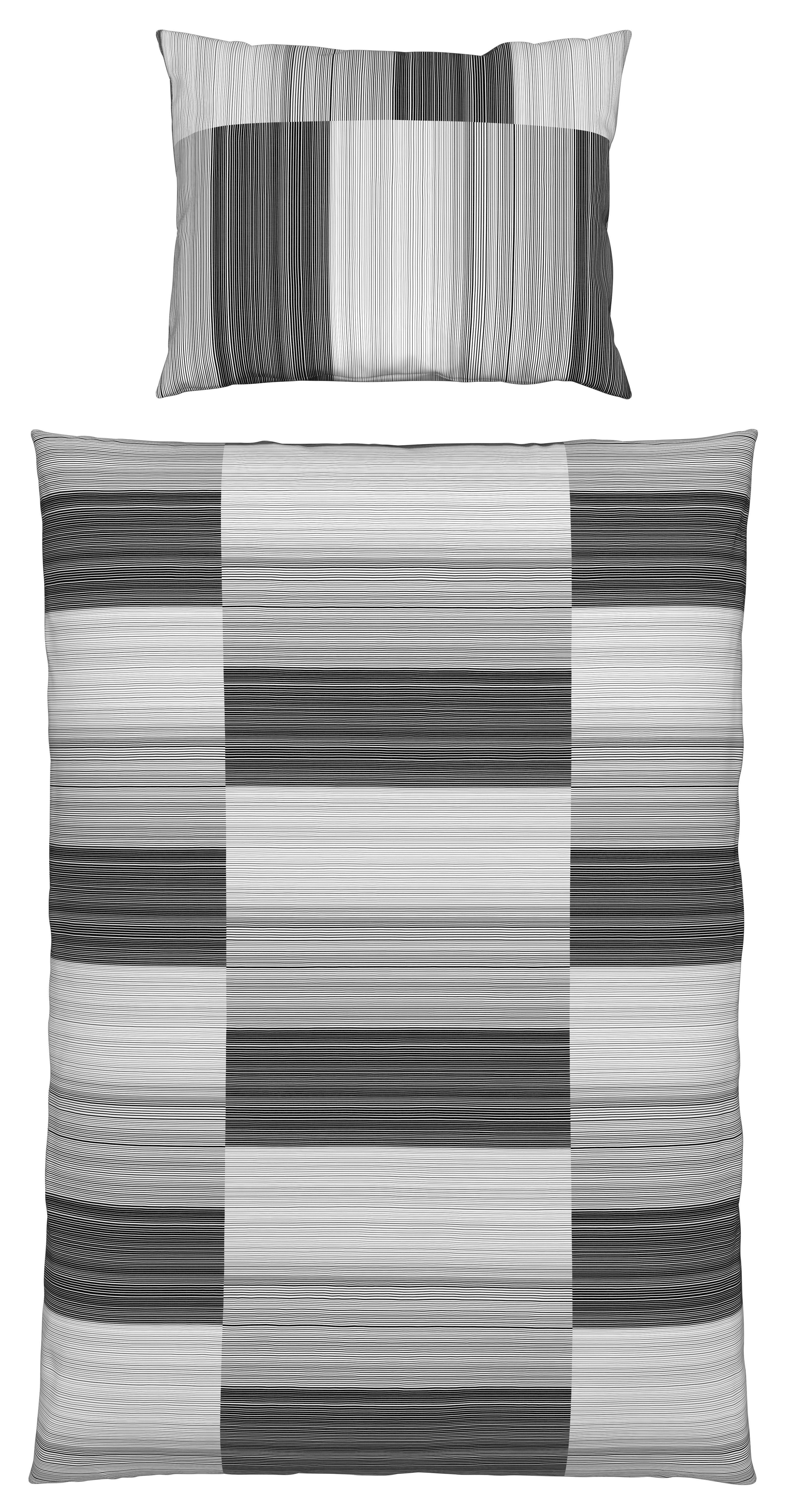 Linon Bettwäsche 140x200 Cm Ela Su Baumwolle Grau/braun - Braun/Grau, MODERN, Textil - Luca Bessoni