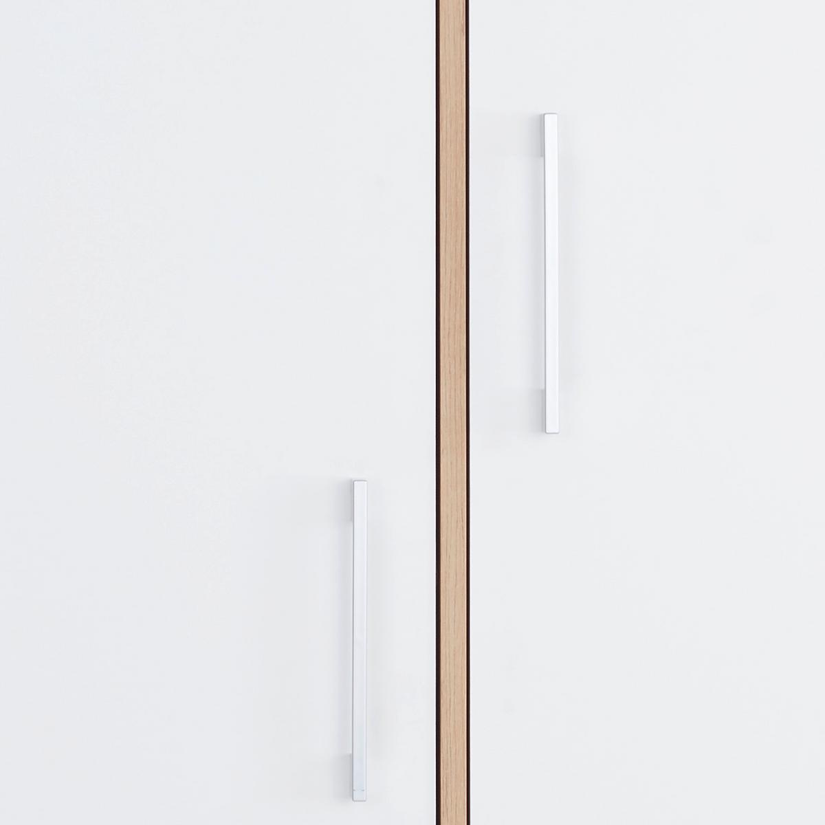 Kleiderschrank mit Fächern 147cm Box, Weiß/Eiche Dekor - Weiß/Eiche Artisan, MODERN, Holzwerkstoff (147/205/55cm) - Ondega