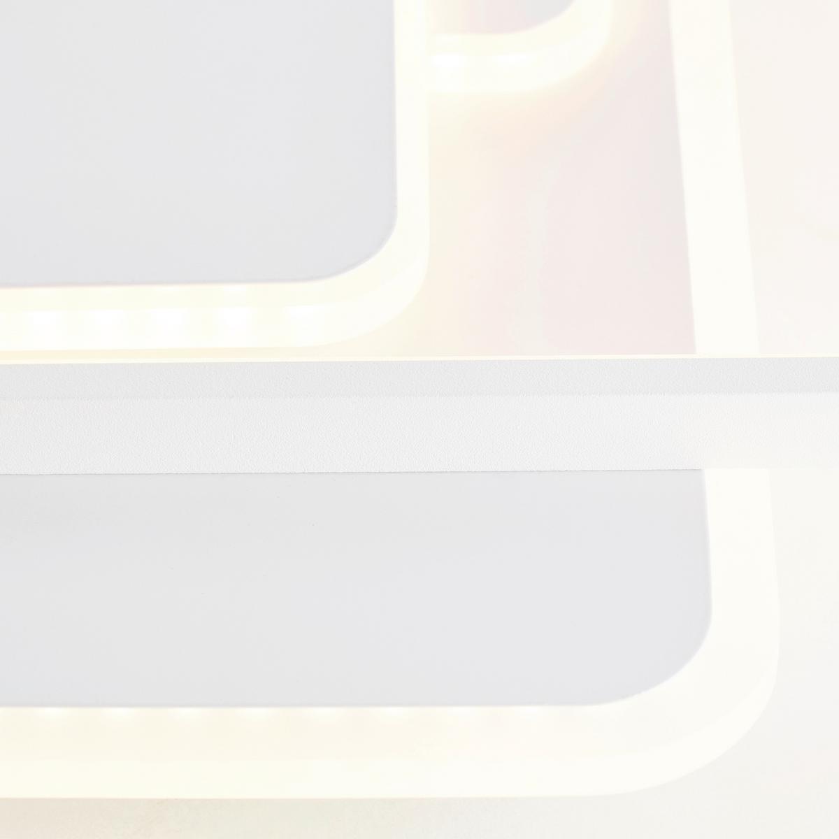 Deckenleuchte Geron L: 31 Cm Rechteckig 1-Flammig - Weiß, Design, Kunststoff/Metall (6/31/31cm) - Brilliant