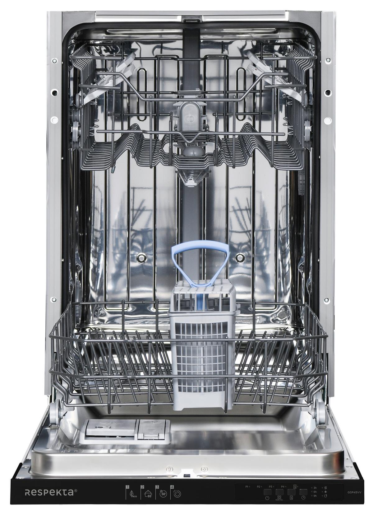 Einbau-geschirrspüler B: 44,8 Cm Vollintegriert - Weiß, Trend, Kunststoff/Metall (44,8/82/55cm) - Respekta