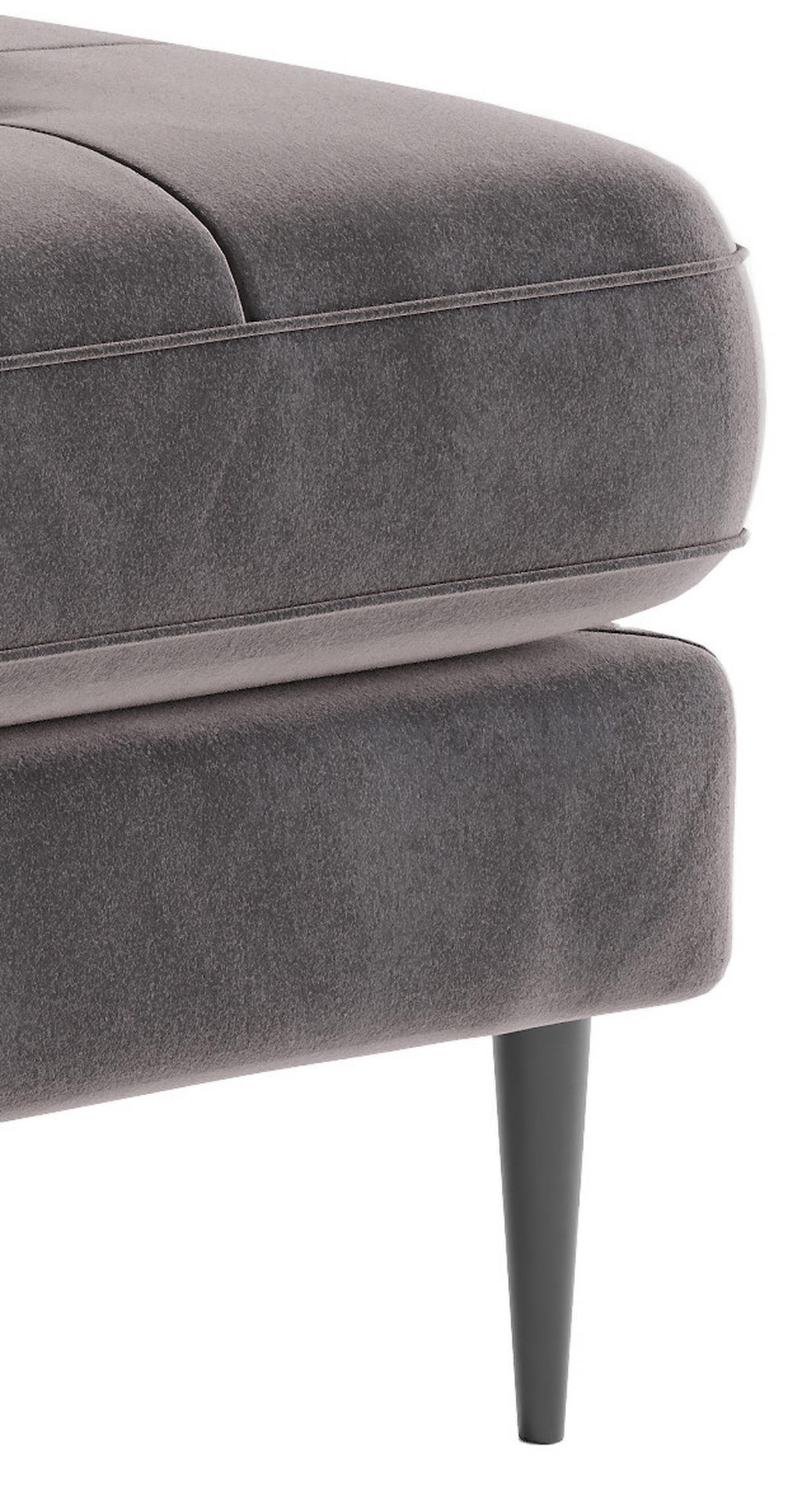 Ecksofa Scott - Edelstahlfarben/Anthrazit, Design, Textil (205/259cm) - Livetastic