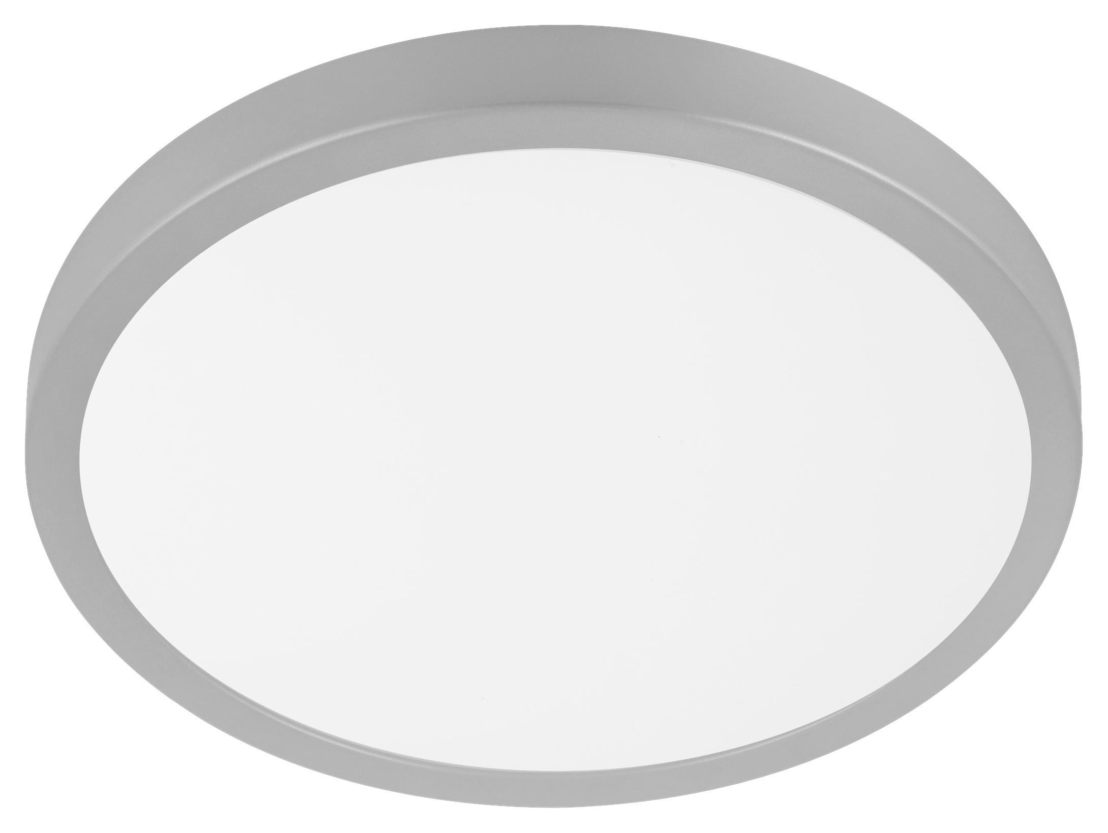 Led-deckenleuchte Molay Ø 28,5 Cm - Silberfarben/Weiß, Basics, Kunststoff/Metall (28,5/2,8cm)