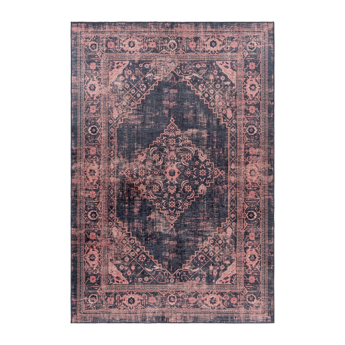 Flachwebteppich Fiesta - Rot/Schwarz, Design, Textil (200/290cm) - Novel
