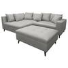 Ecksofa Pruno, Grau S: 174x247 Cm - Schwarz/Grau, Design, Textil (174/247cm) - MID.YOU