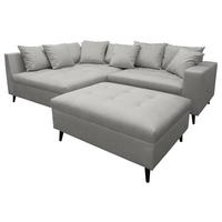 Ecksofa Pruno, Grau S: 174x247 Cm - Schwarz/Grau, Design, Textil (174/247cm) - MID.YOU