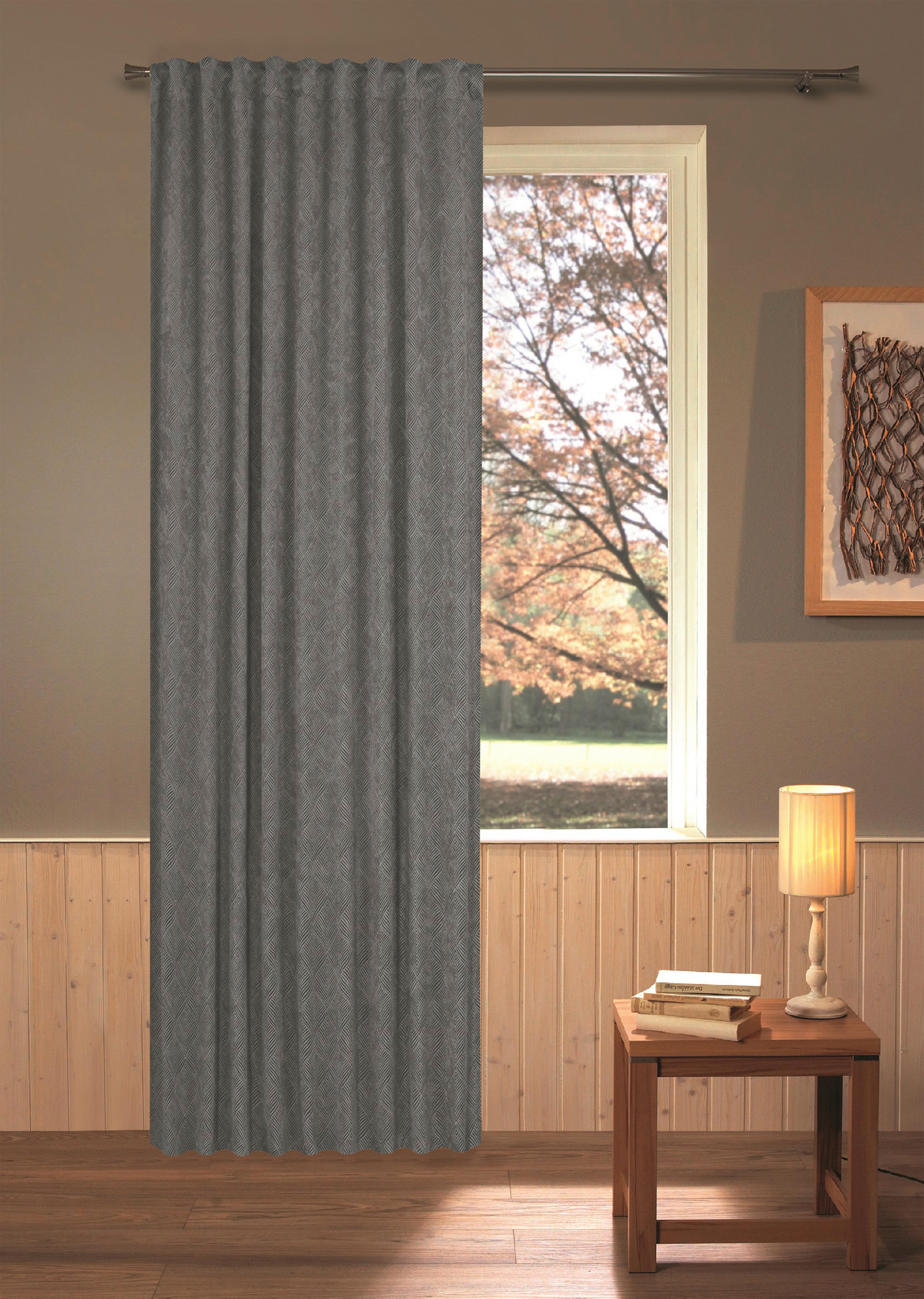 Verdunkelungsvorhang Kerstin - Anthrazit, ROMANTIK / LANDHAUS, Textil (140/245cm) - James Wood