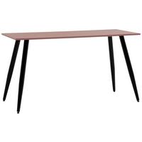 Schreibtisch Piazza Mauve B: 138cm - Mauve/Schwarz, Basics, Holzwerkstoff/Metall (138/60/73,6cm) - MID.YOU