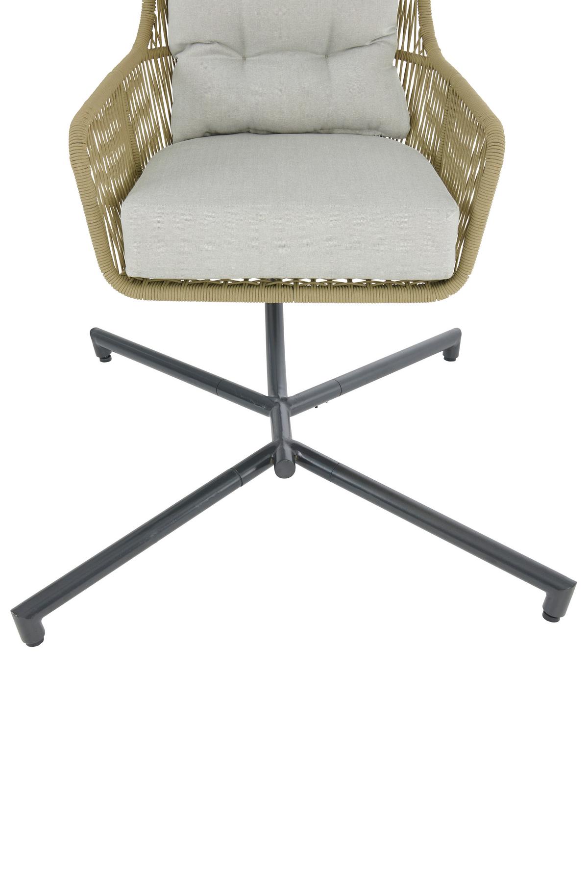 Függőfotel Paris - bézs/lime, Modern, műanyag/textil (110/198/117cm) - Beldano