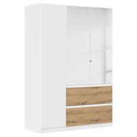 Drehtürenschrank Costa Weiß Eiche Artisan Dekor - Eiche Artisan/Weiß, MODERN, Holzwerkstoff (136/197/54cm) - Rauch Möbel