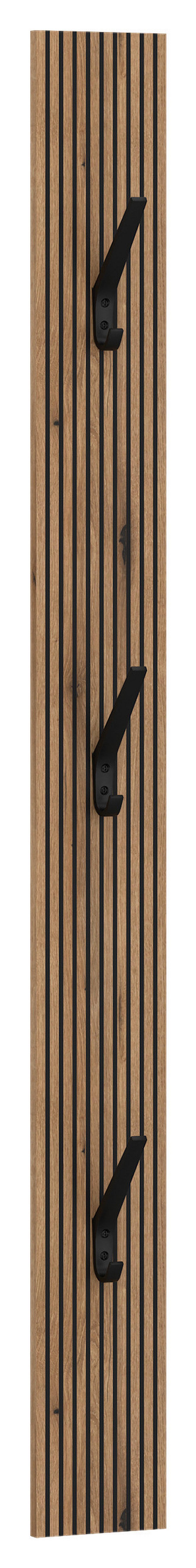 Garderobe Aladin Stehend & Hängend Montierbar - Eichefarben/Weiß, MODERN, Holzwerkstoff (164/199,9/35cm)