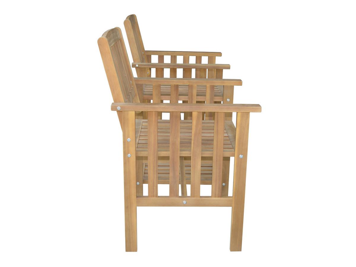 Gartenbank Ph-Aca-2gb-Table-Fold - Hellbraun, Basics, Holz (163/63/91cm)