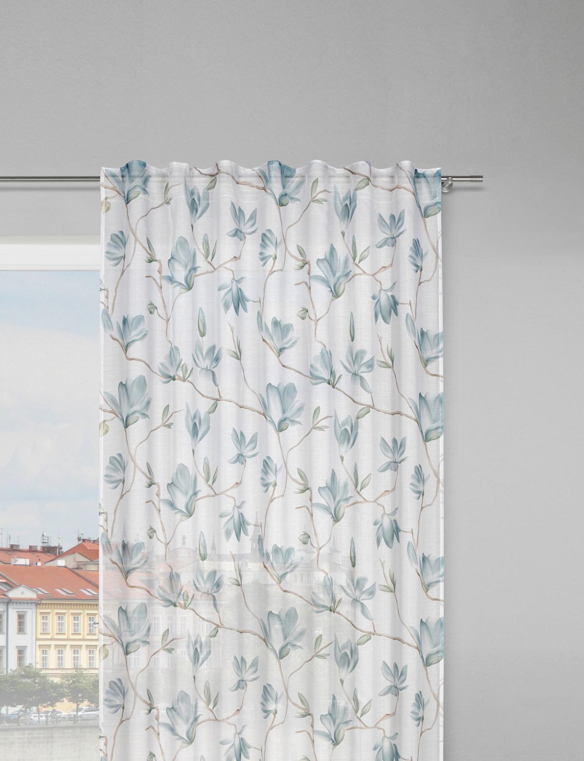 HOTOVÝ ZÁVĚS Magda, 140/245 cm - modrá, Basics, textil (140/245cm) - Modern Living