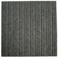 Teppichfliese Grau/Jadegrün Astra 50x50 cm Florhöhe 3 mm - Jadegrün/Grau, Basics, Textil (50/50cm)