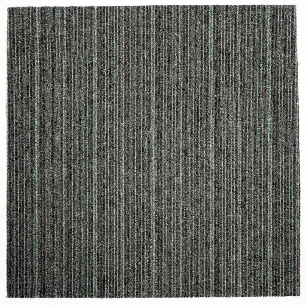 Teppichfliese Grau/Jadegrün Astra 50x50 cm Florhöhe 3 mm