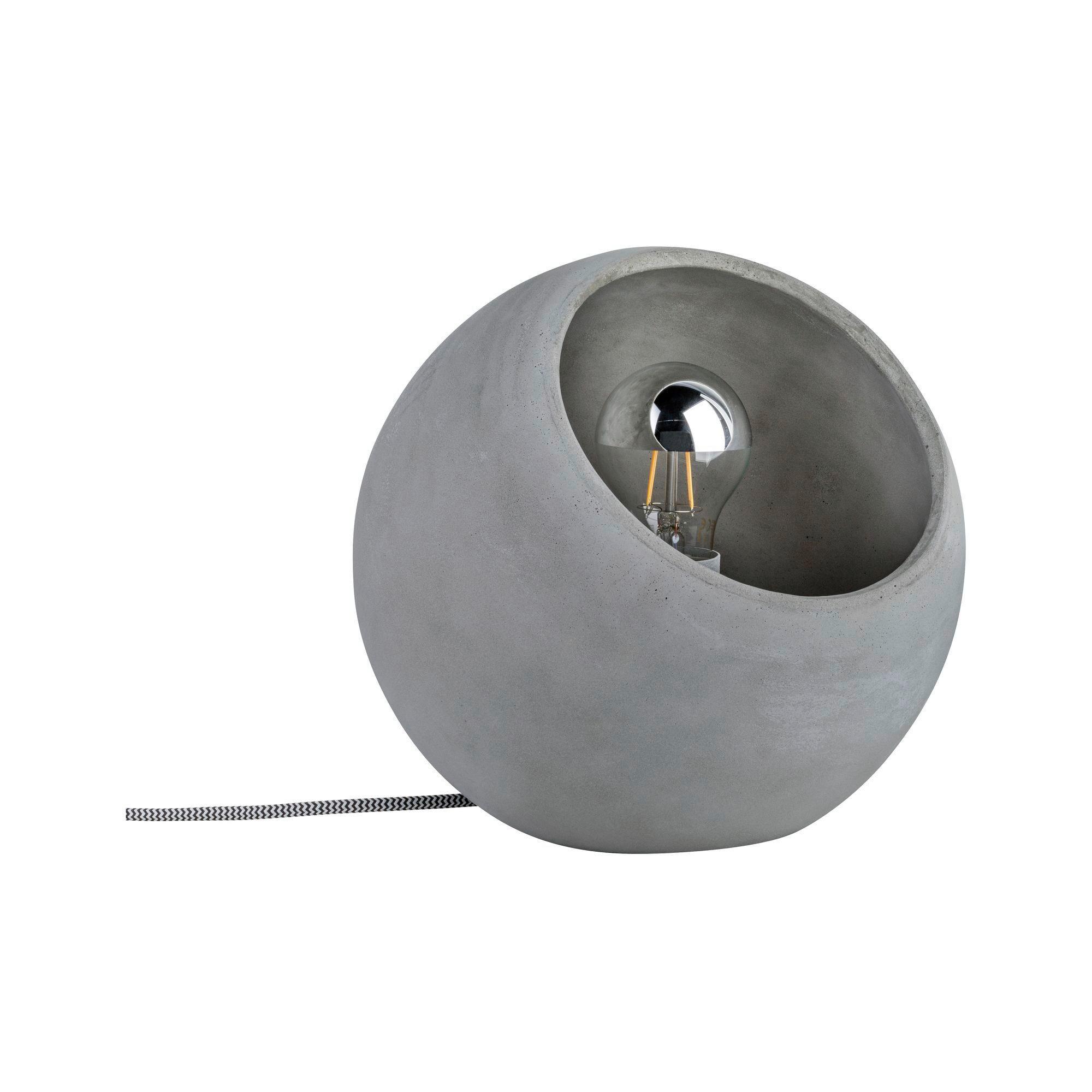 Tischlampe Ingram dimmbar Grau mit Schnurschalter - Grau, Design, Stein (23cm) - Paulmann