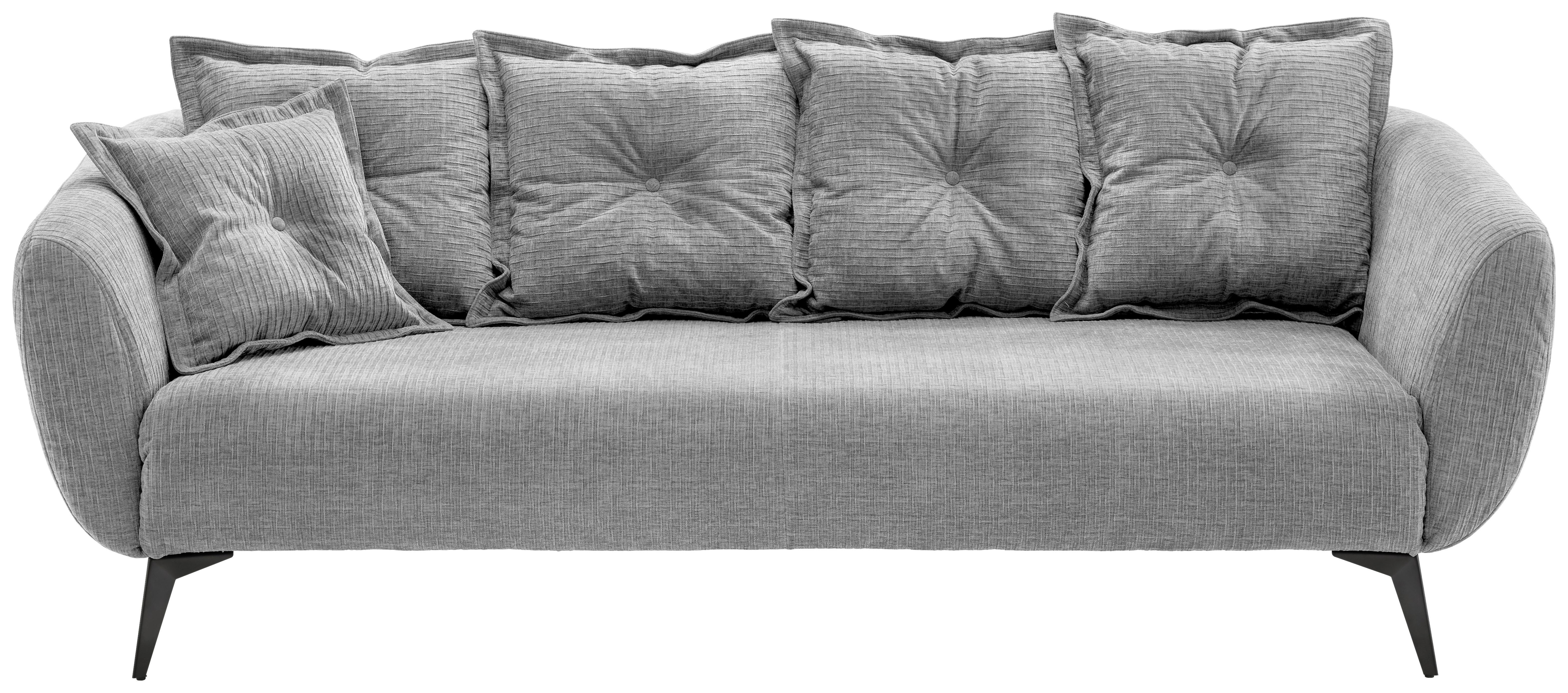 3-Sitzer-Sofa Baggio Grau B: 236 cm - Schwarz/Grau, MODERN, Textil (236/94/103cm) - Livetastic