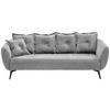 3-Sitzer-Sofa Baggio Grau B: 236 cm - Schwarz/Grau, MODERN, Textil (236/94/103cm) - Livetastic