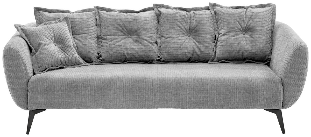 3-Sitzer-Sofa Baggio Grau B: 236 cm - Schwarz/Grau, MODERN, Textil (236/94/103cm) - Livetastic