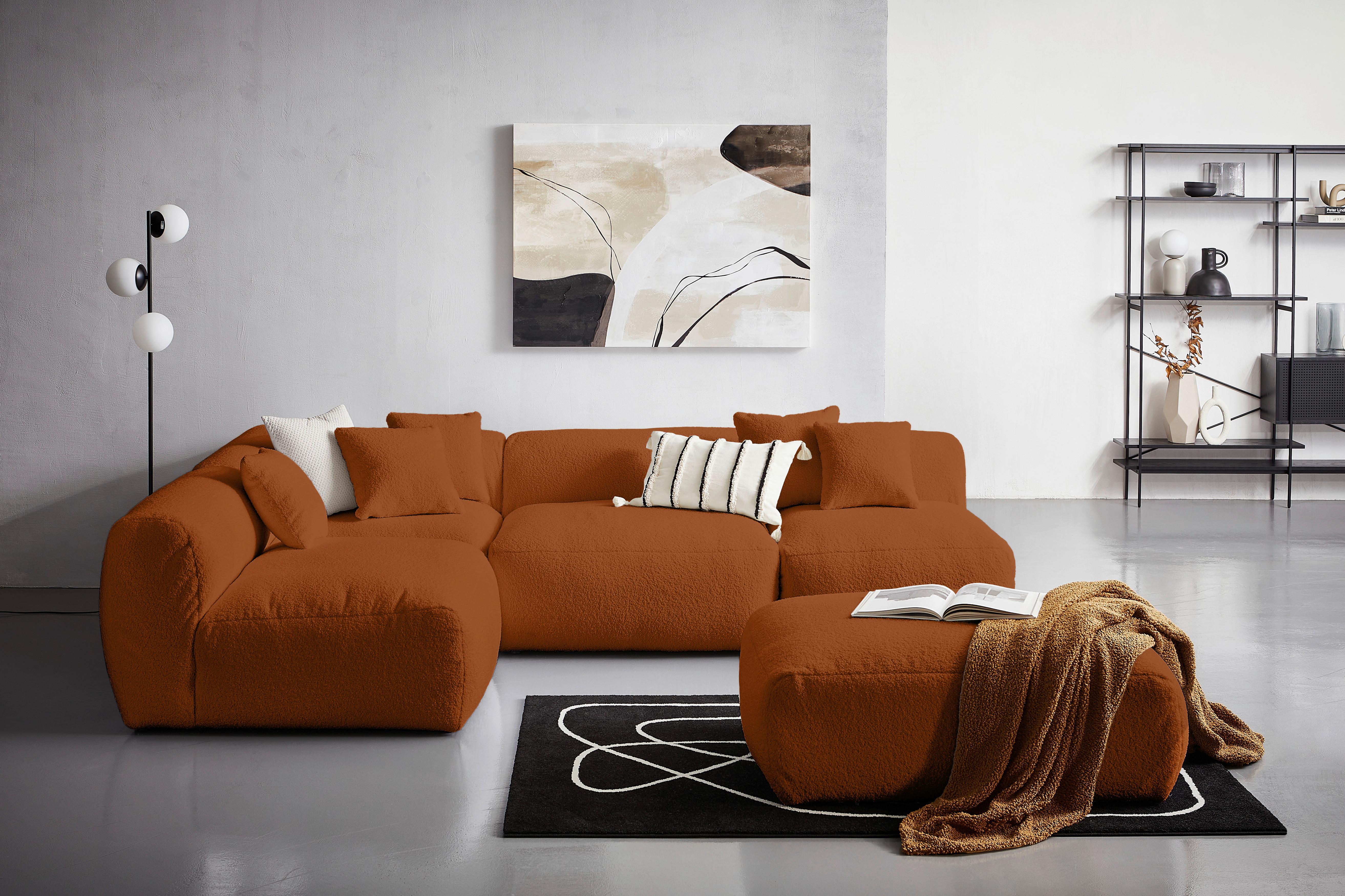 Modul Sofa Bloom 2er Sofa B: 120 Cm Rostfarben - Rostfarben, Trend, Textil (120/70/122cm) - Livetastic