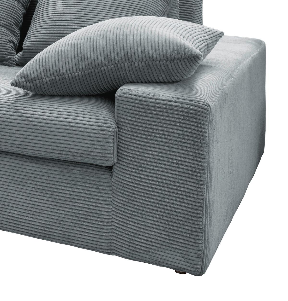 Ecksofa Avellino Hellblau S: 200/278 Cm - Schwarz/Hellblau, MODERN, Textil (200/278cm) - Livetastic