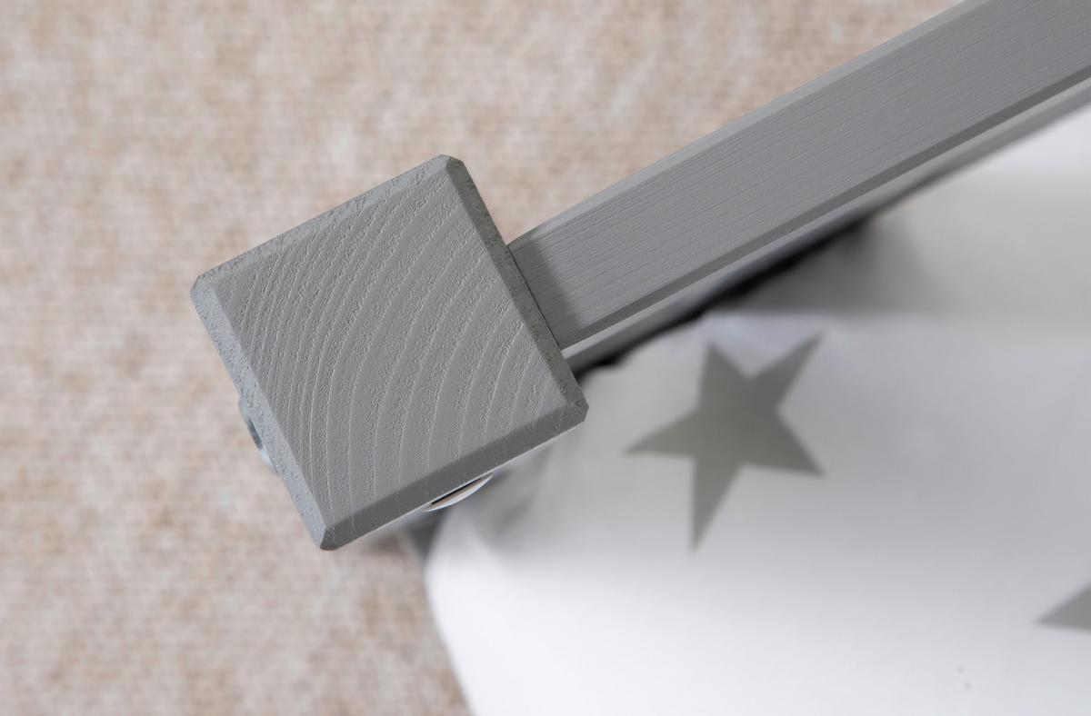 Kinderbett 100x200 Naurfarben Hellgrau - Hellgrau/Naturfarben, MODERN, Holz (100/200cm) - MID.YOU