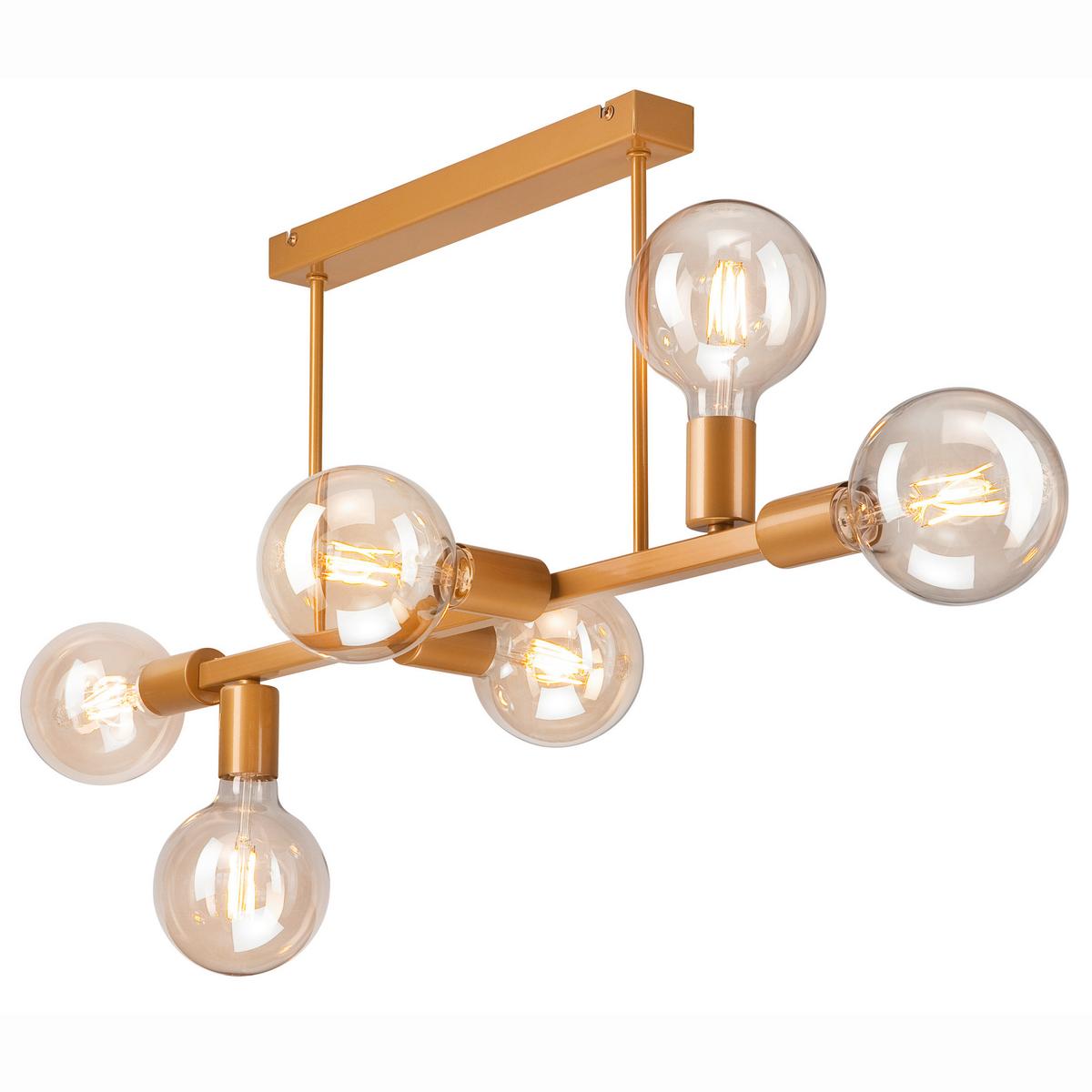 Deckenleuchte Astrid Goldfarben B: 39 cm - Goldfarben, Basics, Glas/Metall (90/39/73cm)