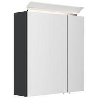 ZRCADLOVÁ SKŘÍŇKA SPIEGELSCHRANK 60 CM - barvy grafitu, Moderní, kompozitní dřevo/sklo (60/62/17cm) - MID.YOU