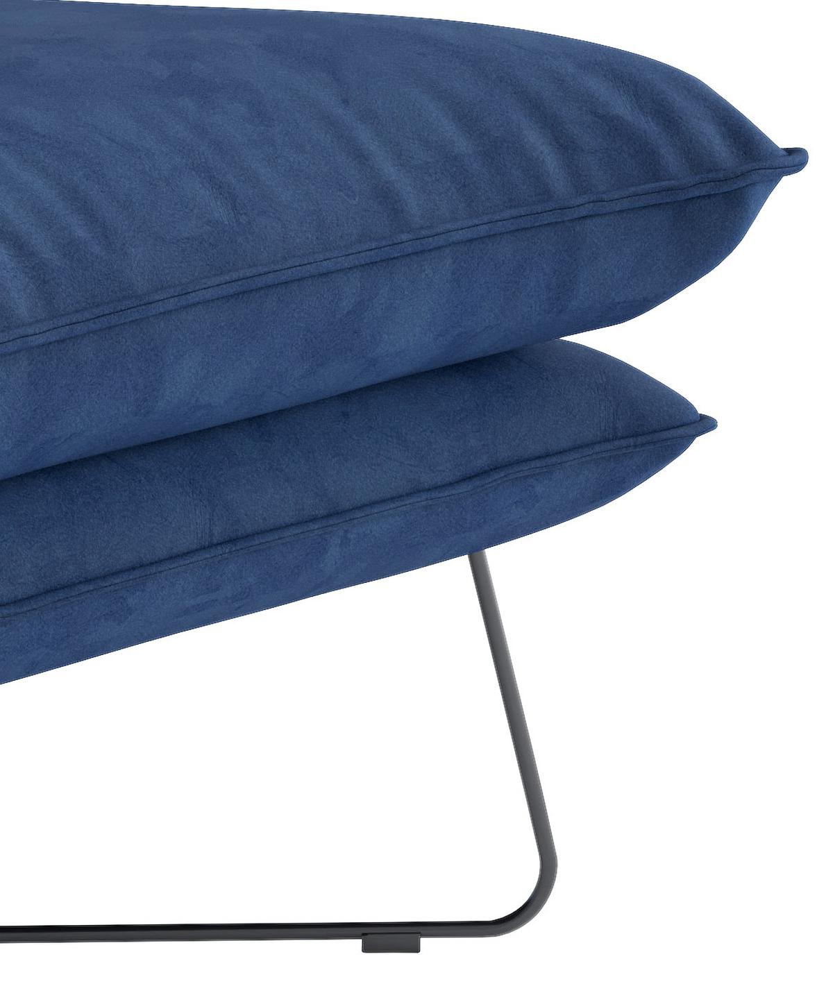 Sessel Skyline - Royalblau, Design, Textil (72/84/90cm) - Livetastic