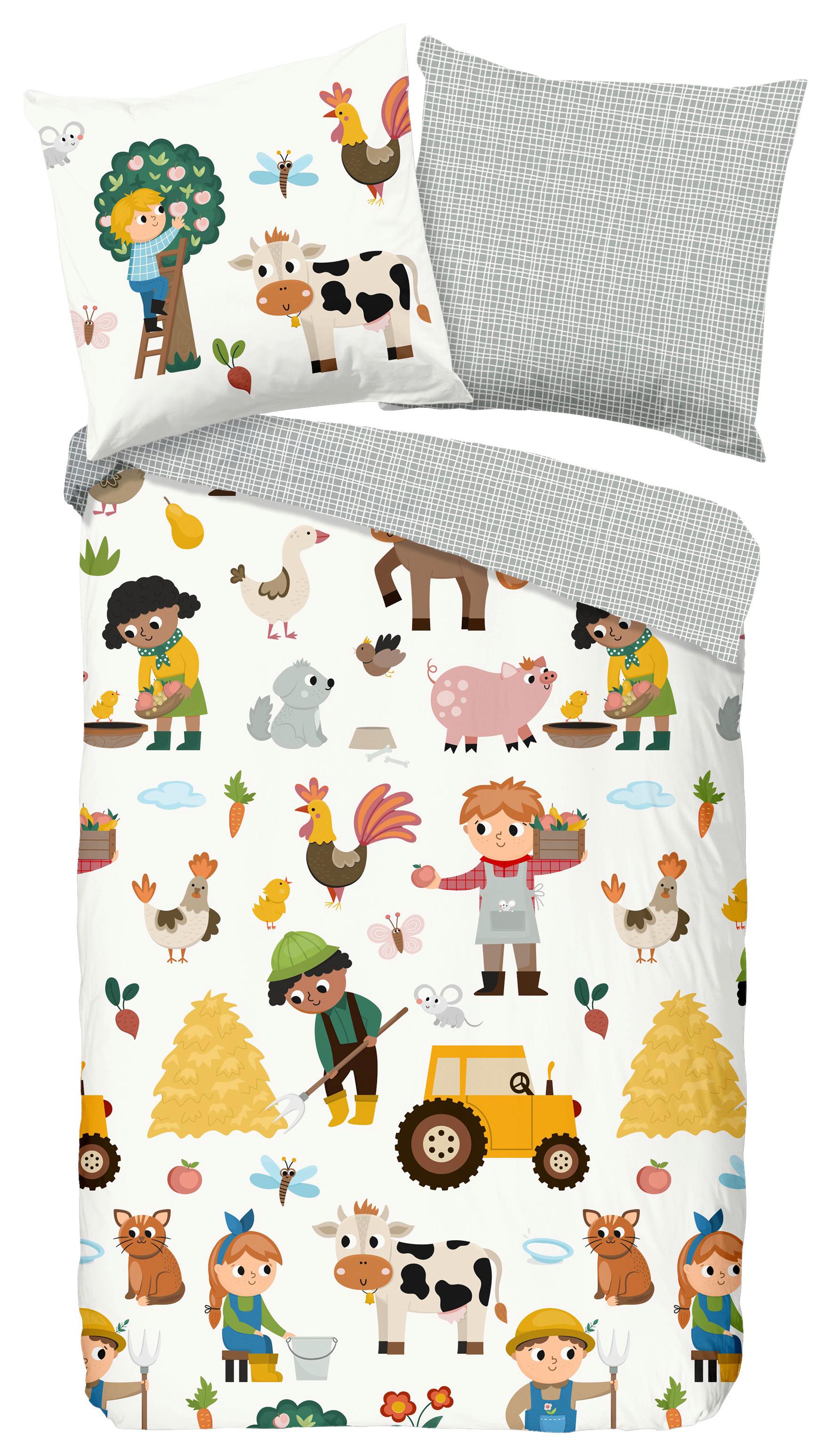 Jugendbettwäsche Farm Multicolor 135x200 cm - Multicolor, Design, Textil (135/200cm)