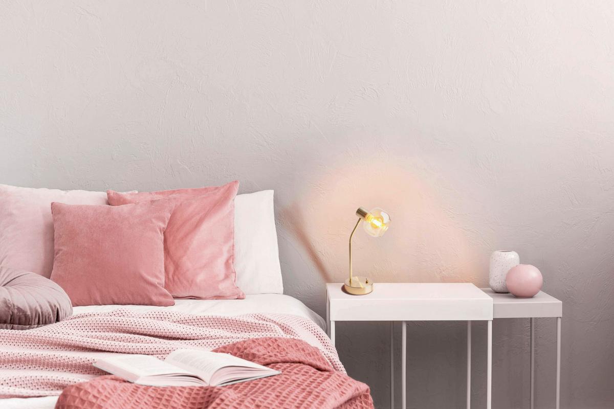 Tischleuchte Libby - Messingfarben, Design, Glas/Metall (39cm) - Näve