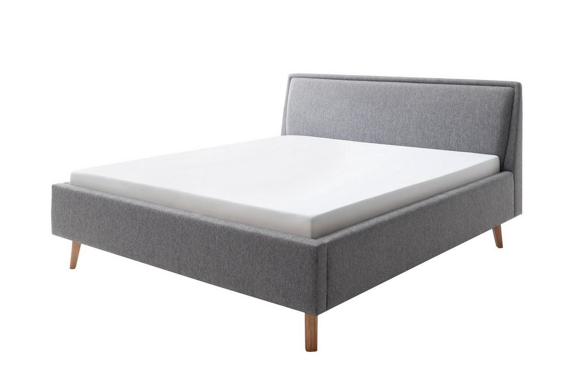 Polsterbett 140x200 cm Frieda Grau - Eichefarben/Grau, MODERN, Textil (140/200cm) - Livetastic