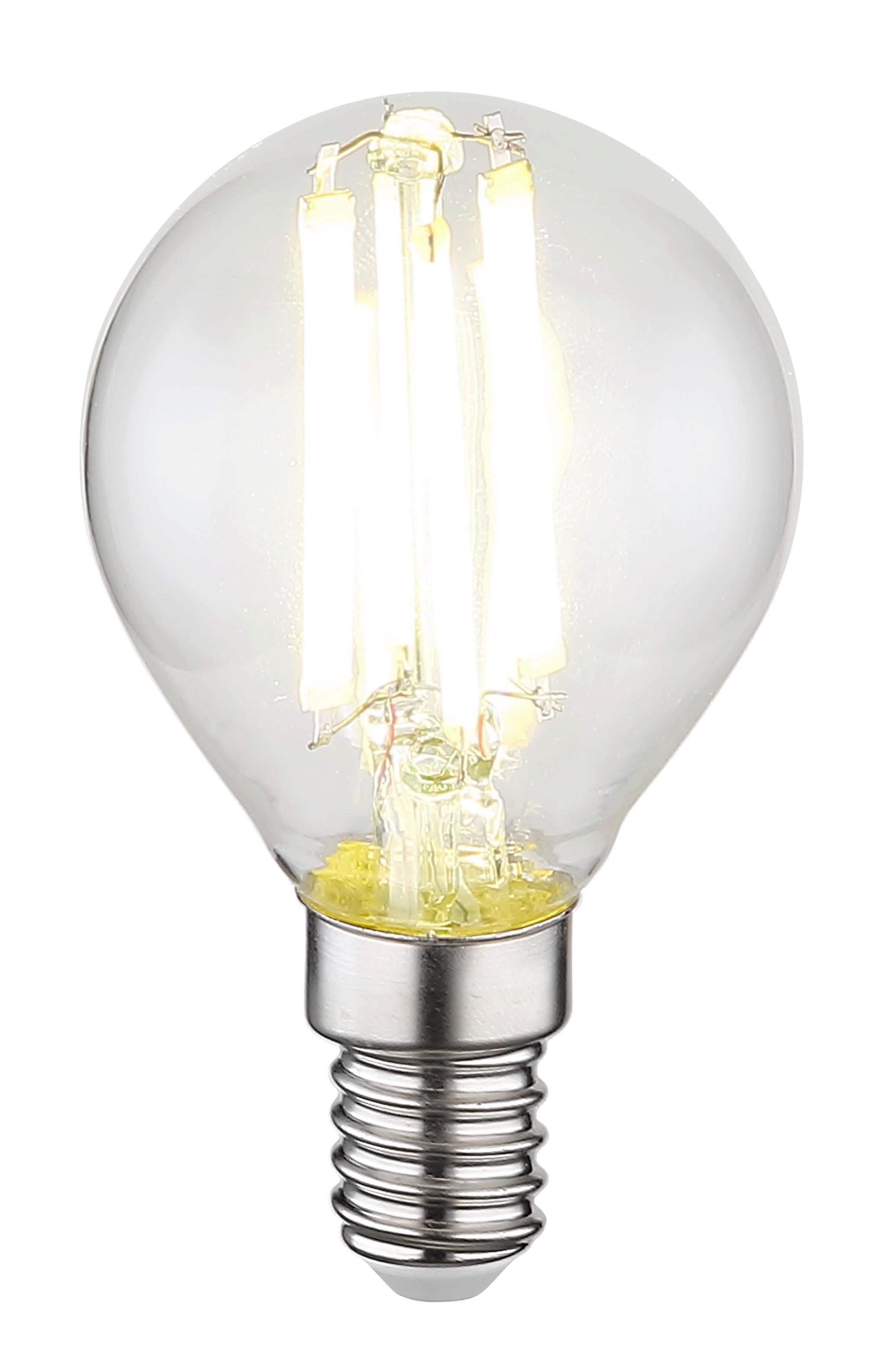 LED žárovka 6 Watt, E14 - čiré, kov/sklo (4,5/7,8cm) - Globo