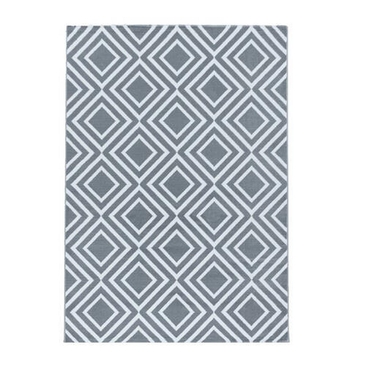 Webteppich Grau Naturfaser Costa 240x340 cm - Grau, Design, Textil (240/340cm)