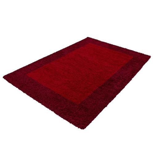 Hochflor Teppich Rot Life 120x170 cm - Hellrot/Rot, KONVENTIONELL, Textil (120/170cm) - Novel