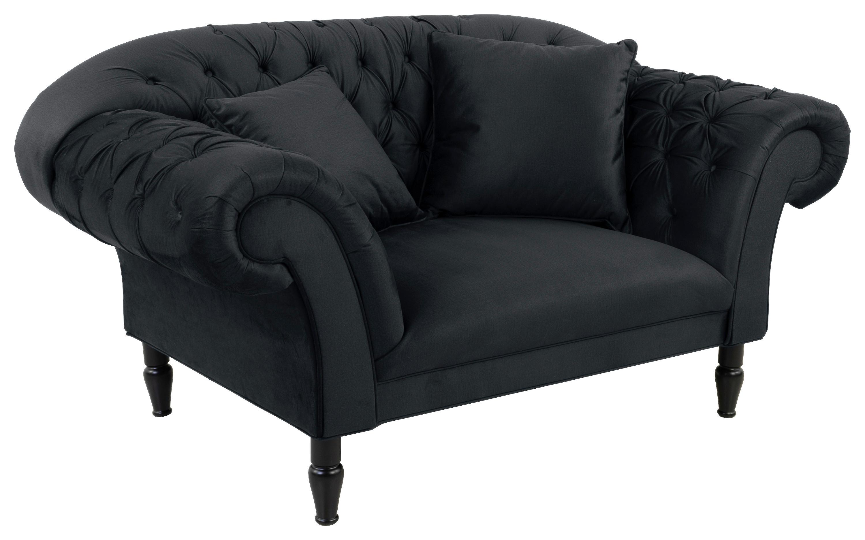XXL-SESSEL CUPIDO - Anthrazit/Schwarz, Design, Textil (180/94/103cm) - MID.YOU