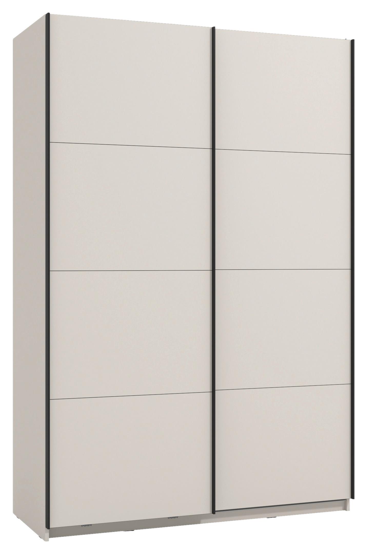 SKŘÍŇ S POSOUVACÍMI DVEŘMI šířka, 146 cm - černá/kašmírová, Konvenční, kov/kompozitní dřevo (146/217/61cm) - Mömax