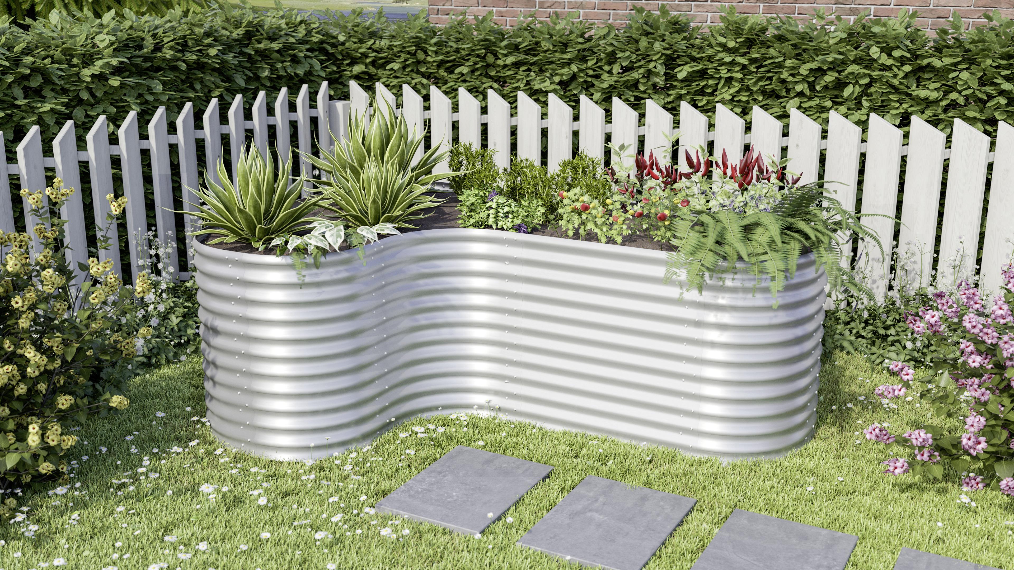 Hochbeet-Erweiterung Vita 858 80x85,8x80 cm Alufarben - Alufarben, Basics, Metall (80/85,8/80cm)