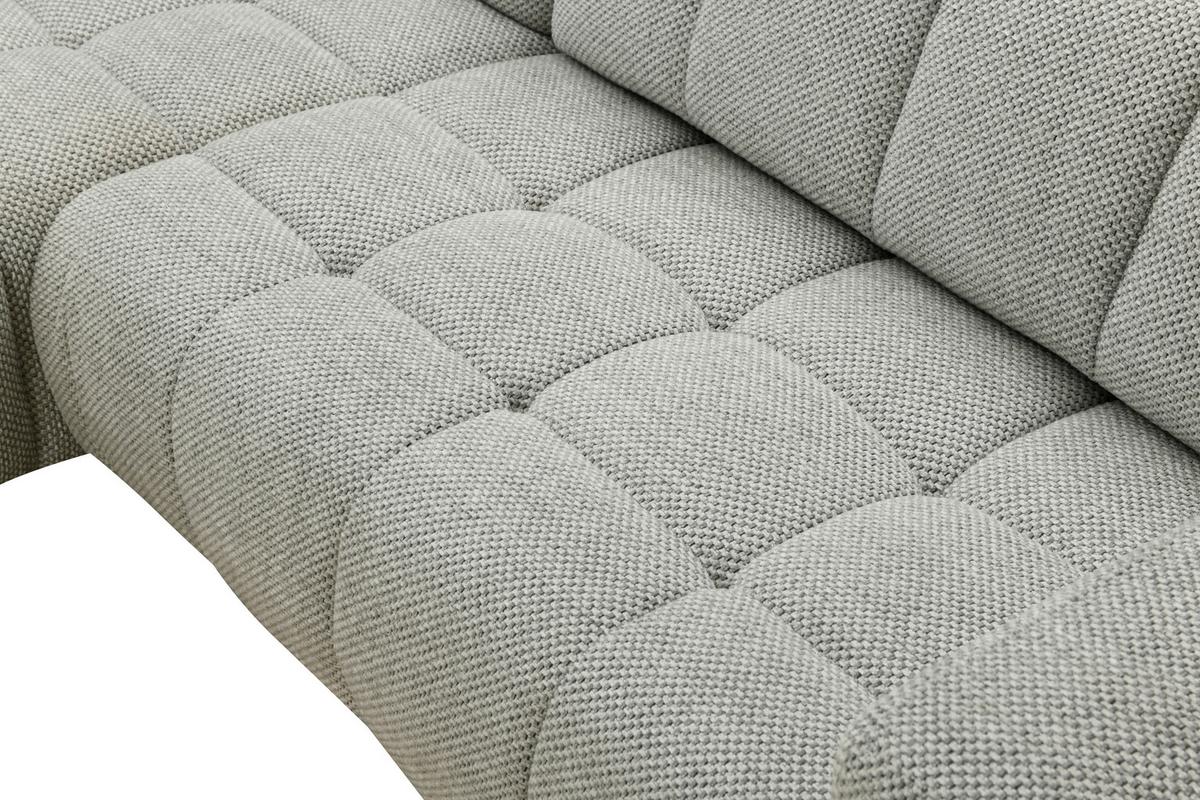 Ecksofa Milano Microfaser Hellgrau, B: 178 Cm - Hellgrau/Schwarz, MODERN, Holz/Textil (178/256cm) - Luca Bessoni