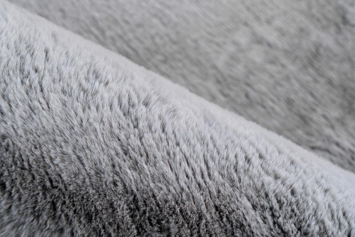 Hochflorteppich Saika 100 - Anthrazit/Weiß, KONVENTIONELL, Textil (120/170cm)