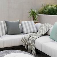 VENKOVNÍ POLŠTÁŘ MAGDA - krémová, Moderní, textil (40/5/40cm) - Bessagi Garden