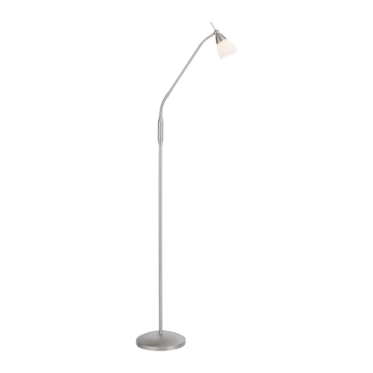LED-Stehleuchte 400-55 Pino - Edelstahlfarben, Basics, Glas/Metall (74/74/163cm) - Paul Neuhaus