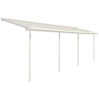 Terrassenüberdachung Palram Sierra 230x670 cm Weiß - Weiß, Basics, Metall (670/257/230cm)